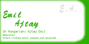 emil ajtay business card